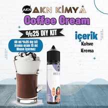 Coffee Cream Yoğun Dıy Kit Kahve Krema Gıda Aroması %25 Oranda Aroma İçerir Hazır Değildir 60 Ml