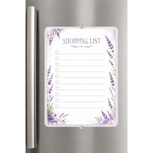 Alışveriş Listesi - A5 - Mıknatıslı - Pvc - Buzdolabı Notluk & Masaüstü - Yaz Sil - Planlayıcı - 4325 Çok Renkli