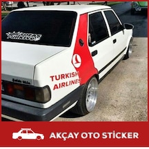 Şahin Turkish Airlines Sticker Tofaş Oto Sticker Araba Sticker