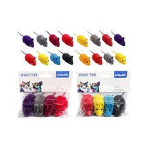 Sesli Fare Oyuncağı - Kediler İçin 4 Lü Set Karışık Renk