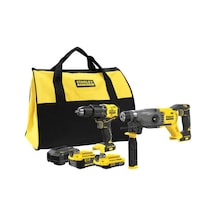 Stanley SFMCK216MDS 18 V Fatmax V20 Kömürsüz Darbeli Matkap + Sds-plus Kırıcı 1 x 4.0 AH , 1 x 2.0 AH