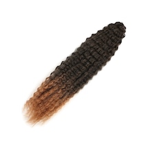 Brazilian Afro Dalgası / Siyah / Bakır Ombreli - Elm-01-463198 Çok Renkli
