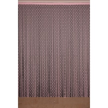 Küçük Puanlı Model Pembe Renk Hazır Ip Perde 300x270 Cm