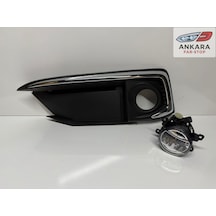 Honda Civic Fc5 2019-2021 Makyajlı Kasa Sis Lamba Ve Kapak Takımı Ön Sol Krom Tip Kapak + Ledli Sol Ön Sis