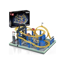 11020 Technik Moc Elektrikli Roller Coaster Yapı Seti, Uzaktan Kumandalı, Looping Roller Coaster Teknolojisi, Kelepçe