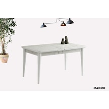 Kelebek Açılır Mdf Masa Mutfak,salon,yemek Odası Masası 90x160 Cm Beyaz - Gri