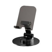Taşınabilir Katlanabilir 360 Dönebilen Karbon Çelik Tasarımlı Telefon Ve Tablet Standı
