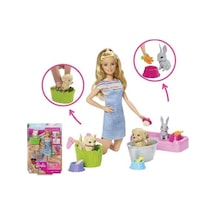 Barbie Ve Hayvanları Banyo Eğlencesi Seti Fxh11