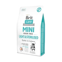 Brit Care Mini Light Sterillised Tavşan Etli Tahılsız Kısırlaştırılmış Köpek Maması 2 KG