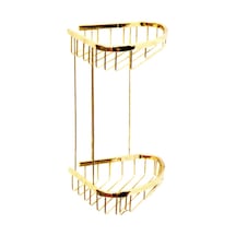 Lider Ikili Altın Köşe Süngerlik Şampuanlık Paslanmaz Pirinç Çok Renkli