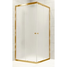 Durul Duşakabin Kare Altın Profil Buzlu Cam Buzlu Durul Duşakabin Kare Altın Profil Buzlu Cam Buzlu