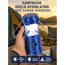 Katlanabilir Usb Çıkışlı Kamp Feneri Şarj Edilebilir, Dayanıklı Ve Çok Fonksiyonlu Mavi 22995023