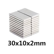 30 X 10 X 2 Mm Köşeli Neodyum Mıknatıs - 10 Adet