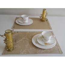 Amerikan Servis Dalya+pl 32 x 45 CM Krem-2'li Takım Krem