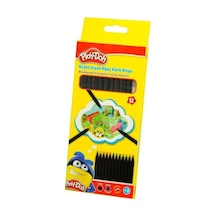 Play-doh Playdoh Play-ku025 Kuru Boya Kalemi 12 Renk Mtlk. Siyah Lata Üçgen Karışık