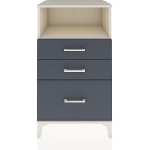 Hyperion Komodin Tek Raflı 3 Çekmeceli 60x44x106 Aytaşı-antrasit Aytaşı