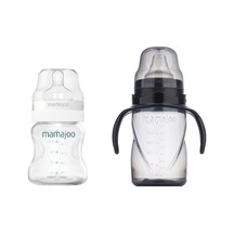 Mamajoo Silver Biberon 150 ML & Kulplu Eğitici Bardak 270 ML / Bl