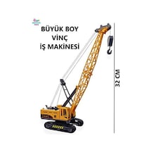 Oyuncak Kule Vinç 50 Cm - Manuel Makaralı Hareketli İnşaat Seti