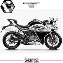 Cfmoto 250sr Kaplama Sticker Air Brush Motor Kaplama Modeli Hazır Kit Tüm Modeller Uyumlu Gri