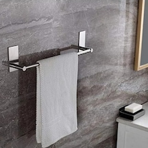 40cm Paslanmaz Çelik Havluluk Askılık, Kendinden Yapışkanlı Ve Vida Gerektirmiyor 12 Izgara