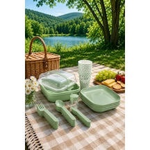 Emilahome Lovely Piknik Seti Yeşil 6 Lı Set - 867604242