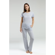 Pierre Cardin 8978 Kısa Kol Kadın Pijama Takımı V2 Mavi