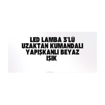 Kablosuz Gün Işığı 3 Lü Led Spot Lamba Kumandalı . 33648709
