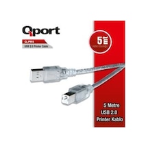 Q-pr5 Usb 2.0 5m Yazıcı Kablosu
