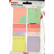 Memo Baskılı Yapışkanlı Notlar Karışık Ölçü 20 Yaprak Postit Çok Renkli