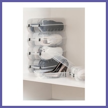 Bezos 6 Lı Ayakkabı Kutusu Bayan & Ayakkabılık Organizeri 20x37x13 Cm Nıda Çok Renkli