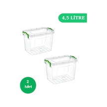 2 Adet Deterjan & Erzak Saklama Kutusu 4,5 Litre Saklama Kabı Beyaz