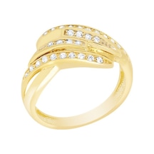 Diamond Line - Gülaylar - Sarı Beyaz Altın 14 Ayar Koleksiyon Yüz (535529360)