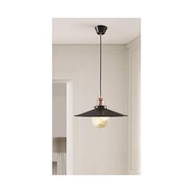 S Retro Metal Sarkıt Avize 30cm Mat Bakır Siyah