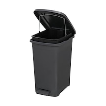 Omnipazar Elf-i344 Slim Pedallı Plastik Çöp Kovası İç Kovalı 8 Lt Antrasit