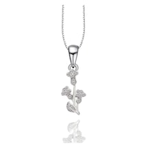 Brezza Lusso Jewelry  Zirkon Taşlı Pırlanta Model Çiçek Dalı Kadın Gümüş Kolye 45 CM 45 CM
