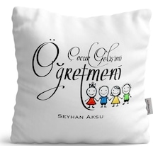Kişiye Özel Çocuk Gelişimi Öğretmeni Saten Yastık - 2