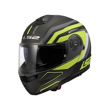 Ls2 Strobe 2 Phantom Motosiklet Kaskı Mat Titanium - Neon Sarı