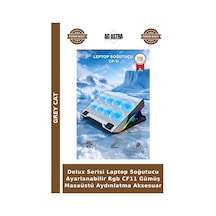 Delux Serisi Laptop Soğutucu Ayarlanabilir Rgb Cf11 Gümüş Masaüstü Aydınlatma Aksesuar