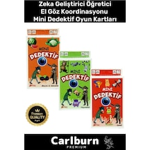 Premium Eğitici Zeka Geliştirici Öğretici Eğlence Aile 55 Parça 3'lü Mini Dedektif Oyun Kartları