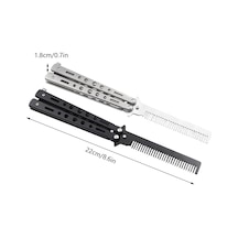 Cbtx Çelik Katlanır Saç Şekillendirici Kelebek Tarak Gümüş