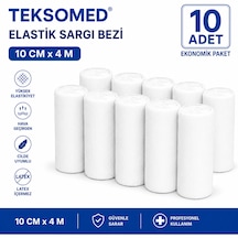 Teksomed Elastik Sargı Bezi 10cmx4 Metre 10 Adet