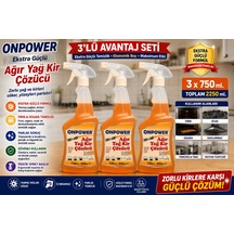 Onpower Ağır Kir Çözücü 750 Ml X3 Set Çok Amaçlı Yağ Ve Kir Temizleyici