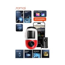 70MAİ Dash Cam X800 Ön Kamera+RC14 Arka Kamera Seti Kırmızı 128 GB