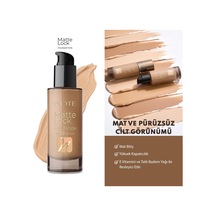 Lexroo Matte Lock Foundation 130 Classic Beige Spf 50 Yoğun Kapatıcı Mat Bitişli Fondöten