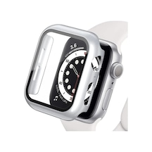 Apple Watch Ultra 49mm Uyumlu Camlı Kasa Ekran Koruyucu - Gümüş