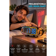 Modern Led Masa Saati Dijital Ekranlı Alarm Parlaklık Ayarlı 12 24 Saat Sıcaklık Göstergeli Diğer