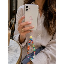 Name Pop A Telefon Askısı, Boncuklu Telefon Charmı Ve Çanta Aksesuarı