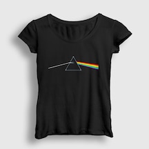 Presmono Kadın Logo Pink Floyd T-shirt Siyah