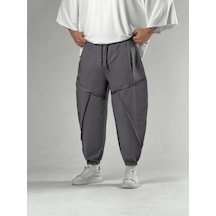 Cocopelli Dikiş Detaylı Füme Erkek Jogger Pantolon Coc3107