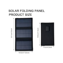 Xuweiwei Weıhaoxı Siyah 3 Katlı Katlanabilir Güneş Paneli Taşınabilir Kamp Aksesuarı Usb Girişli Solar Panel Karavan Kampçılık Piknik İçin